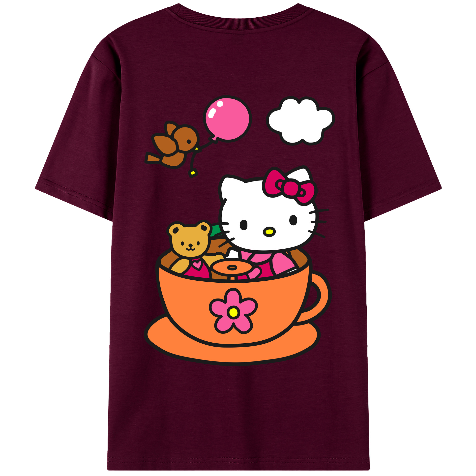 （画像用） Hello Kitty ハローキティ レディース半袖Tシャツ(バックプリント)